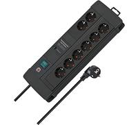 Brennenstuhl Multiprise Premium-Line DUO ÜSS 8 prises, parasurtenseur, câble 3 m, interrupteur, noir