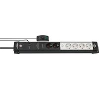 Brennenstuhl Premium-Line Comfort Switch Plus, multiprise à 6 prises, noir/gris, 3 m