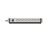 brennenstuhl Premium-Line - Coupe-circuit (rack-montable) - connecteurs de sortie : 8 (alimentation) - 1.5U - 19" - 3 m cordon - noir, gris clair