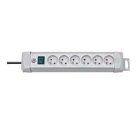 Brennenstuhl Multiprise Premium Plus 6 prises – interrupteur à voyant, câble 3 m – Grise