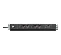 Brennenstuhl Rallonge électrique 1156057984 — 3 m, 4 prises — Noir