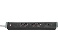 Brennenstuhl Rallonge électrique 1156057984 — 3 m, 4 prises — Noir