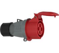 Brennenstuhl Prise CEE avec 3 pôles/Prise industrielle mobile rouge (16A/415V, clapet, connecteur avec un presse-étoupe, verrouillage par rotation, IP44) - utilisation en extérieur