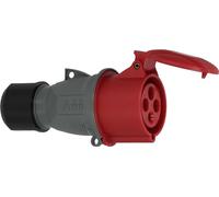 Brennenstuhl Prise CEE avec 3 pôles/Prise industrielle mobile rouge | 32A/415V, clapet, connecteur avec un presse-étoupe, verrouillage par rotation, IP44 - utilisation en extérieur