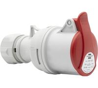 Brennenstuhl Prise électrique CEE à 4 pôles pour usage extérieur, prise industrielle CEE 400 V/16 A avec couvercle, technologie connexion vissable, utilisation en chantier, camping, IP44, 16 A