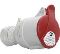 Brennenstuhl Prise électrique CEE à 5 pôles pour usage extérieur, prise industrielle CEE 400 V/16 A avec couvercle, connexion vissable, utilisation en chantier, camping, applications commerciales,