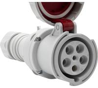 Brennenstuhl Prise électrique industrielle CEE à 5 pôles pour usage extérieur, prise CEE 400 V/63 A avec couvercle, connexion vissable, utilisation en extérieur, chantiers, industrie, camping, IP67,
