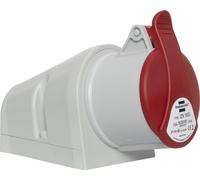Brennenstuhl Prise électrique industrielle murale CEE à 5 pôles, prise industrielle 400 V/16 A avec couvercle pour utilisation en extérieur, idéale pour une utilisation en plein air, chantiers,
