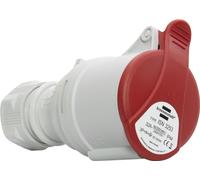 Brennenstuhl Prise industrielle avec couvercle CEE à 5 pôles 400 V/32 A pour usage extérieur, connexion vissable, utilisation en chantier, camping, applications commerciales, IP44