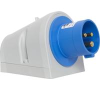 Brennenstuhl Prise murale CEE à 3 pôles, fiche murale industrielle 230 V/16 A, idéale pour une utilisation extérieure et intérieure, chantiers, industrie, IP44, 16 A