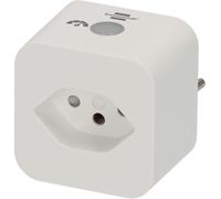 Brennenstuhl Prise Wifi avec surveillance de la consommation, prise intelligente compatible Alexa, Google Home - Matter, Smart Plug avec minuterie quotidienne et hebdomadaire, contrôle vocal et à