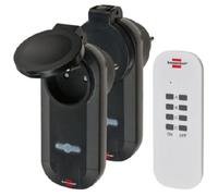 Brennenstuhl prises télécommandées extérieures IP44 - lot de 2