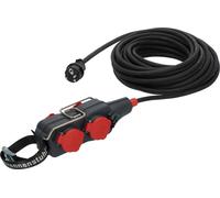 Brennenstuhl Professional Powerblock avec câble de rallonge PB 1100 IP54 quadruple 15m noir H07RN-F 3G1,5