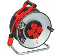 Brennenstuhl Enrouleur de câble Professional SC 3210 SteelCore – H07BQ-F 3G2,5, 33 m, IP44 – Rouge