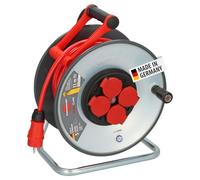 Brennenstuhl Professional SteelCore Enrouleur de câble SC 3210 IP44, 33 m H07BQ-F 3G2,5, corps de bobine en tôle d'acier, utilisation sur les chantiers de construction et utilisation extérieure
