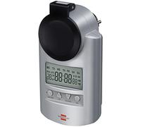 Brennenstuhl Programmateur hebdomadaire Digital Primera-Line DT IP44, Gris | Prise avec 20 programmes, clapet, compte à rebours, lecture aléatoire, sauvegarde des données, 1 min temps mini, en extérieur