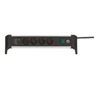Brennenstuhl Prolongateur multiprise Alu-Office-Line avec chargeur USB Power Delivery USB 4 prises 1,8m H05VV-F 3G1,5 - 1391040420