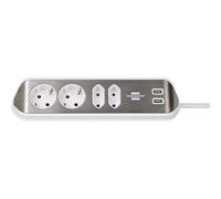 Brennenstuhl Prolongateur multiprise estilo avec fonction de charge USB / blanc - 1153590420