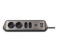 Brennenstuhl Prolongateur multiprise stilo avec fonction de charge USB / noir - 1153590410