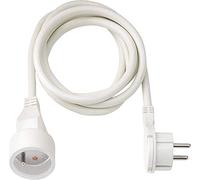 Brennenstuhl Rallonge 2m de câble avec fiche Plate (Utilisation en intérieur) 1161821022 Blanc