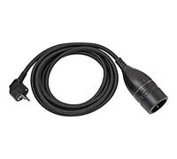 Brennenstuhl Rallonge 5 m pour l'intérieur (câble Textile de 5 m, pour Une Utilisation en intérieur, rallonge avec Interrupteur Rotatif Marche/arrêt) Noir