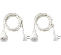 Brennenstuhl Rallonge 5m de câble avec fiche Plate (Utilisation en intérieur) 1161821025 Blanc (Lot de 2)