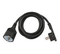 Brennenstuhl Rallonge courte avec connecteur coudé plat 2m H05VV-F3G1,5 noir