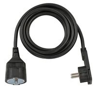 Brennenstuhl Rallonge courte avec connecteur coudé plat 3m H05VV-F3G1,5 noir