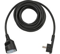 Brennenstuhl Rallonge courte avec connecteur coudé plat 5m H05VV-F3G1,5 noir