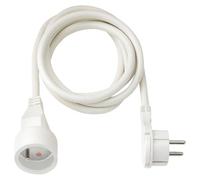 Brennenstuhl Rallonge 2m de câble avec fiche Plate (Utilisation en intérieur) 1161821022 Blanc