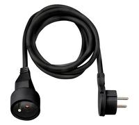 Brennenstuhl, Rallonge électrique pro 1161821012 à fiche plate, 2 m, câble H05VV-F 3G1,5, IP20, noir