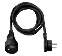 BRENNENSTUHL Rallonge electrique 5m avec fiche plate -cable H05VV-F 3G1.5. IP20-. Noir