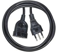 Brennenstuhl, Rallonge en Plastique 10 A 2 m Noir H05VV-F 3G1,0 *IT*