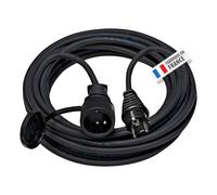 Brennenstuhl Rallonge prolongateur électrique, 5m H07RN-F 3G2,5, Noire