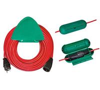 BRENNENSTUHL Rallonge Rouge 40m de câble, avec Support Mural Vert et Safe Box, Fabrication Française 1167541