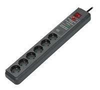 Brennenstuhl Secure-Tec Surge Protection 15.000 A Noir 6 sortie(s) CA 3 m, Multiprise