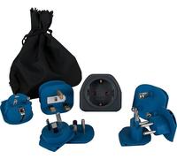 BRENNENSTUHL Set de prises de voyage 7 pièces bleu sac