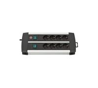 brennenstuhl steckdosenleiste premium-duo-alu-line, 8-fach noir
