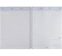 BREPOLS - 1 Recharge d'Agenda Semainier OMEGA 27 Multilingue - Janvier 2027 à Décembre 2027 - Format 21 x 27 cm - Papier Blanc