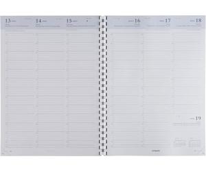 BREPOLS - 1 Recharge d'Agenda Semainier OMEGA 27 Multilingue - Janvier 2027 à Décembre 2027 - Format 21 x 27 cm - Papier Blanc