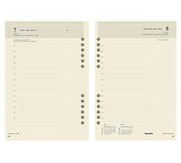 BREPOLS - 1 Recharge Pour Organiseur Brepols Brefax 1-1 jour par page - Dimension 14,5 x 21 cm - Janvier 2027 à Décembre 2027-6 Langues