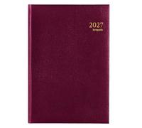 Brepols - Agenda Journalier Lima Minister 2027 Rouge Bordeaux - 14,8x21 cm