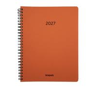 Brepols- Agenda Semainier Timing Calvi 2027 Orange - Dimension 17 x 22 cm