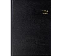 Brepols - Bremax 1 Agenda Journalier - Couverture noire 1 Jour par Page - 21x 29 cm - 2024