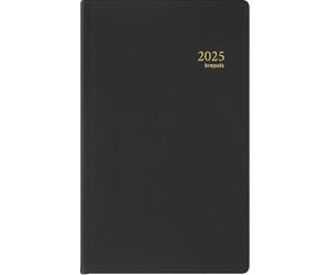 Brepols Breplan Livre Weekly Appointment en Soie Noir/Bleu/Bordeaux