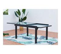 Brescia 12 : Ensemble De Jardin En Aluminium Table Extensible + 12 Fauteuils En Textilène Gris