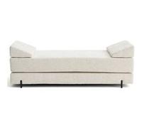 Best mobilier – Banquette 3 places convertible Brescia – Tissu velours relief – Écru