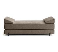 Best mobilier Canapé convertible Brescia 3 places en tissu velours relief Taupe