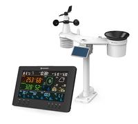 Bresser 7-in-1 Wetter Center Air-Mon: Wetterstation with WLAN, Luftqualitätsmonitor, App, Farbdisplay, 7-Tage-Vorhersage, Thermo-Hygrosensor, Barometer, UV-Level, Komfortlevel-Ampel