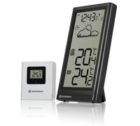Bresser 7004200 Station météo Noir | Bresser Meteo Temp Station météo sans fil, grand écran